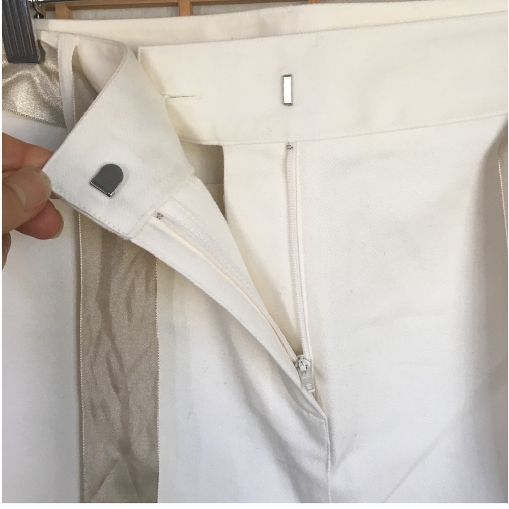 Ann Taylor Midi Cream Skirt SZ 14 NWT - Picture 4 of 8